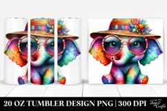 Colorful Baby Elephant | 20 Oz Tumbler Product Image 1