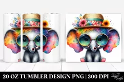 Colorful Baby Elephant | 20 Oz Tumbler Product Image 1