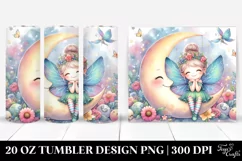 Cute Fairy Smiling Moon | 20 oz Tumbler Product Image 1