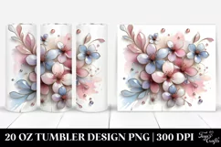 Pastel Cherry Blossom Clipart 20 Oz Tumbler Product Image 1
