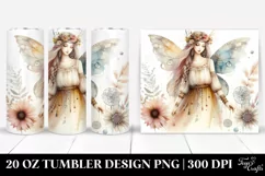 Washed Boho Fairy Watercolor | 20 oz Tumbler Product Image 1
