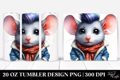 Vibrant Cute Baby Mouse Tumbler Design Product Image 1