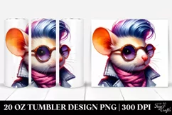 Vibrant Cute Baby Mouse Tumbler Design Product Image 1