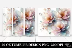 Glossy Peonies Tumbler | 20 oz Tumbler Product Image 1