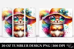 Colorful Layered Baby Squirrel with Sun es | 20 Oz Tumbler Product Image 1