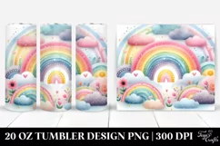 Colorful Pastel Rainbow Clouds | 20 oz Tumbler Product Image 1