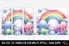 Colorful Pastel Rainbow Clouds | 20 oz Tumbler Product Image 1