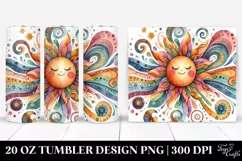 Whimsical Colorful Pastel Sun | 20 oz Tumbler Product Image 1