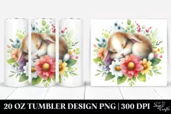 Sleeping Bunny in Flower | 20 Oz Tumbler Product Image 1