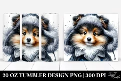 Cute Shetland Sheepdog Tumbler Design Product Image 1
