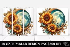 Vibrant Retro Half Moon Clipart 20 Oz Tumbler Product Image 1