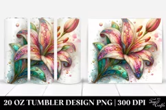 Detailed Stained Lily | 20 oz Tumbler Product Image 1