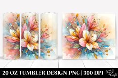 Pastel Stained Freesia. 20 Oz Tumbler Design Product Image 1