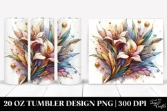 Pastel Stained Freesia. 20 Oz Tumbler Design Product Image 1