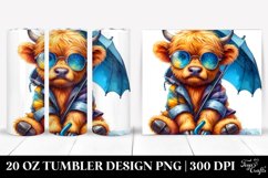 Cute Baby Highlandcow Drawing | 20 oz Tumbler Product Image 1