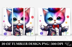 Cute Baby Cat Model Drawing | 20 oz Tumbler Product Image 1