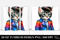 Cute Baby Cat Model Drawing | 20 oz Tumbler Product Image 1