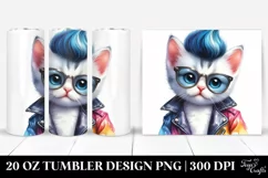 Cute Baby Cat Model Drawing | 20 oz Tumbler Product Image 1