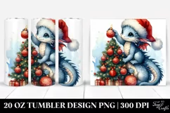Baby Dragons with Christmas Ornaments, 20 Oz Tumbler Product Image 1
