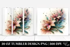 Abstract Azalea, Watercolor Splash | 20 oz Tumbler Product Image 1