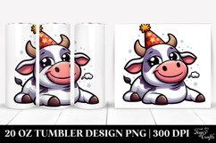 Ridiculously Cute Cartoon Cow 20 Oz Tumbler Product Image 1