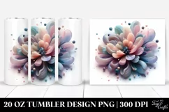 Abstract Pastel Glossy Anemone, 20 Oz Tumbler Image Product Image 1