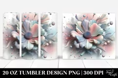 Abstract Pastel Glossy Anemone, 20 Oz Tumbler Image Product Image 1