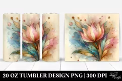 Glossy Tulip Clipart 20 Oz Tumbler Product Image 1