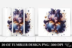 Glossy Iris with Golden Insertions | 20 Oz Tumbler Product Image 1