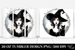 Vintage Witch Cat Tumbler | 20 oz Tumbler Product Image 1