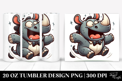 dancing Rhino with Bow Tie.20 Oz Tumbler Product Image 1