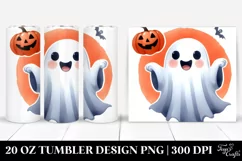 Funny Halloween Ghost Clipart | 20 oz Tumbler Product Image 1