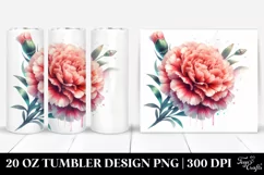 20 Oz Tumbler Sublimation | Shiny Material Watercolor Product Image 1