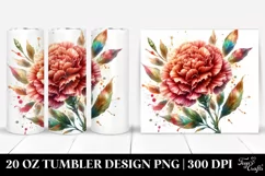 20 Oz Tumbler Sublimation | Shiny Material Watercolor Product Image 1