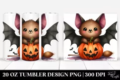 Whimsical Halloween Bat Clipart 20 Oz Tumbler Product Image 1