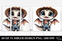 Expressive Baby Dragon Clipart 20 Oz Tumbler Product Image 1