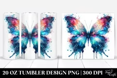 Vibrant Ice Butterfly, Abstract Frame | 20 oz Tumbler Product Image 1
