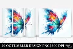Vibrant Ice Butterfly, Abstract Frame | 20 oz Tumbler Product Image 1