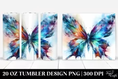 Vibrant Ice Butterfly, Abstract Frame | 20 oz Tumbler Product Image 1