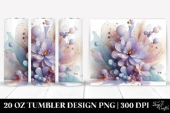 Glossy Lavender Floral 20 Oz Tumbler Product Image 1