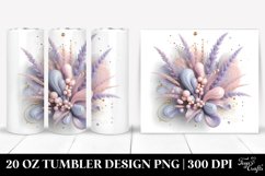 Glossy Lavender Floral 20 Oz Tumbler Product Image 1