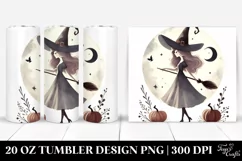 Simple Retro Witch Watercolor Tumbler|20 oz Tumbler Product Image 1