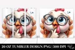 Funny Turkey Chick with es | 20 Oz Tumbler Product Image 1
