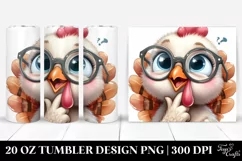 Funny Turkey Chick with es | 20 Oz Tumbler Product Image 1