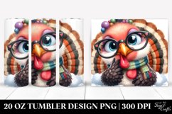 Funny Turkey Chick with es | 20 Oz Tumbler Product Image 1