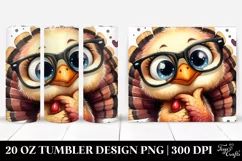 Funny Turkey Chick with es | 20 Oz Tumbler Product Image 1