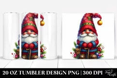 Vibrant Christmas Gnome | 20 oz Tumbler Product Image 1