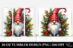 Vibrant Christmas Gnome | 20 oz Tumbler Product Image 1