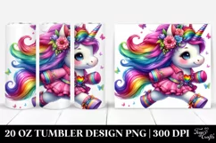 Cute Running Unicorn | 20 oz Tumbler Product Image 1