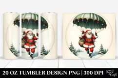 Santa with Parachute 20 Oz Tumbler Product Image 1